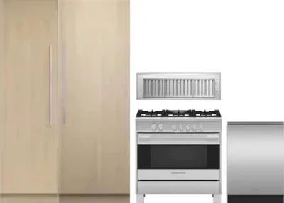 5 Piece Package Includes Refrigerator, Freezer, Range, Hood And Dishwasher